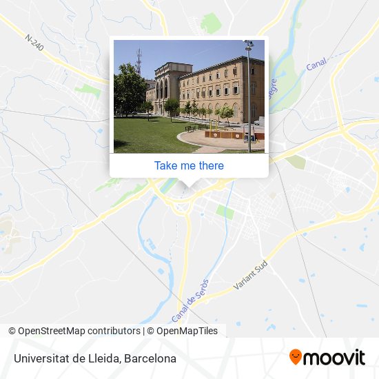 Universitat de Lleida map