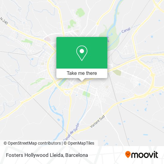 Fosters Hollywood Lleida map