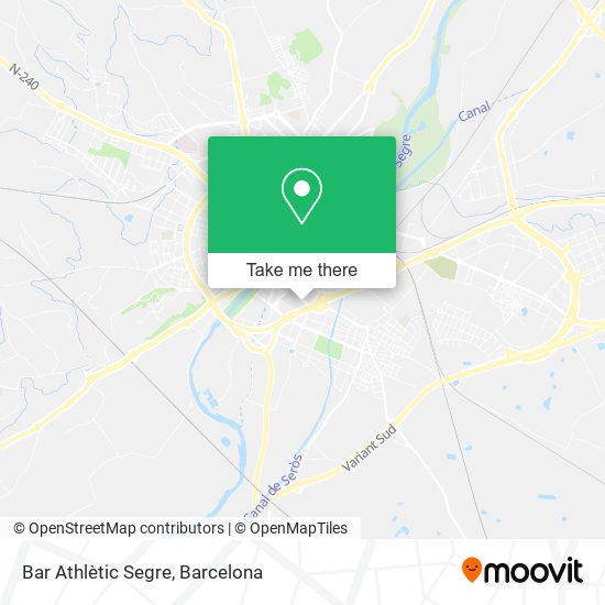 Bar Athlètic Segre map
