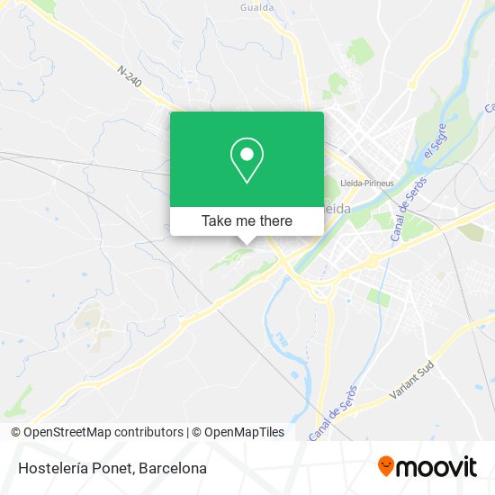 Hostelería Ponet map