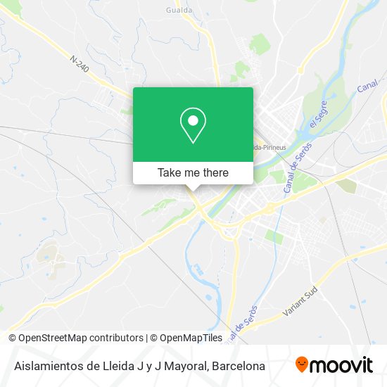 Aislamientos de Lleida J y J Mayoral map