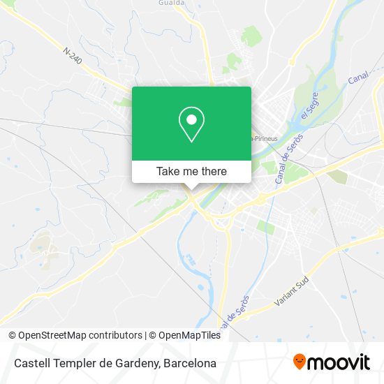 Castell Templer de Gardeny map