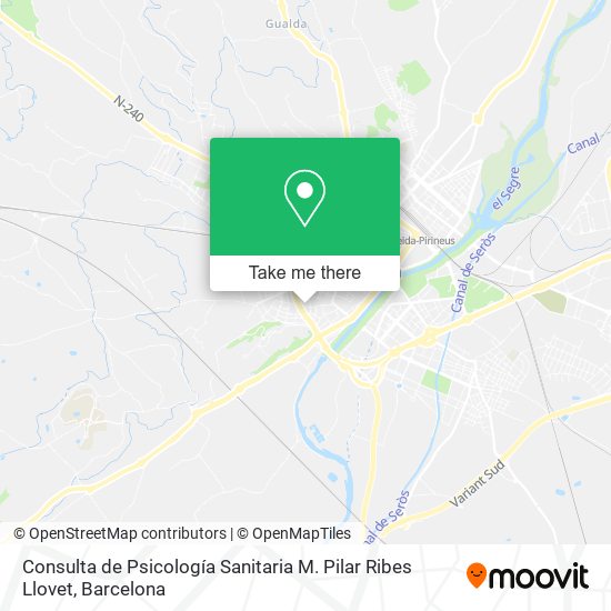 Consulta de Psicología Sanitaria M. Pilar Ribes Llovet map