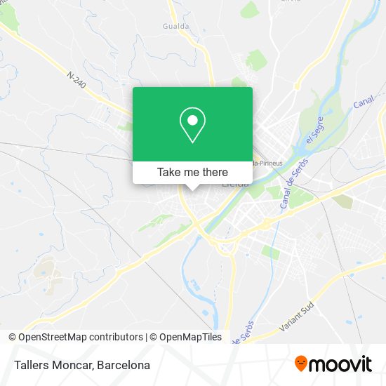 Tallers Moncar map