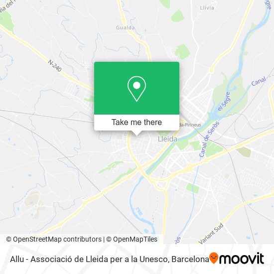 Allu - Associació de Lleida per a la Unesco map