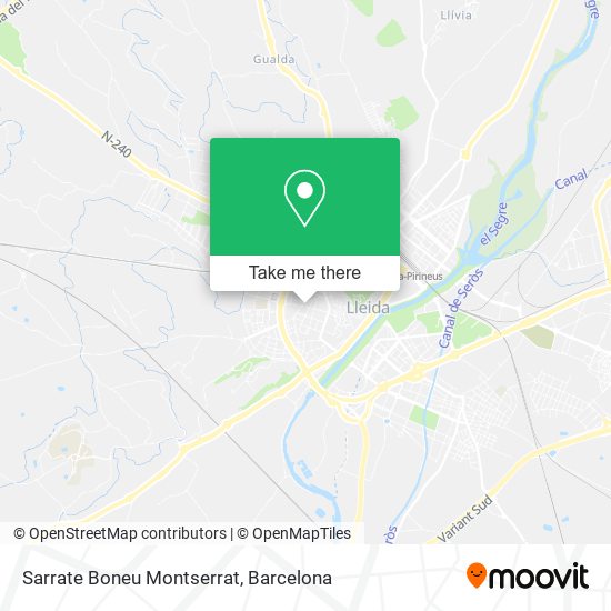 Sarrate Boneu Montserrat map