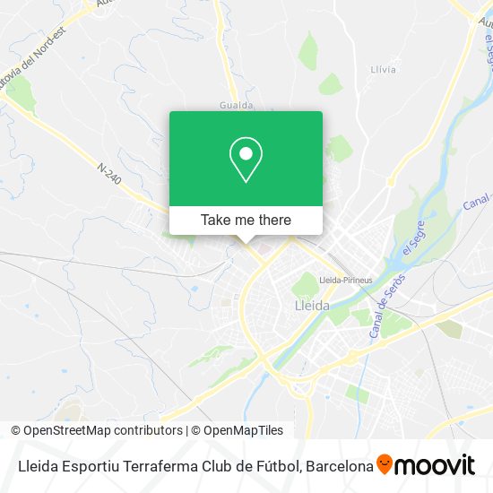 Lleida Esportiu Terraferma Club de Fútbol map