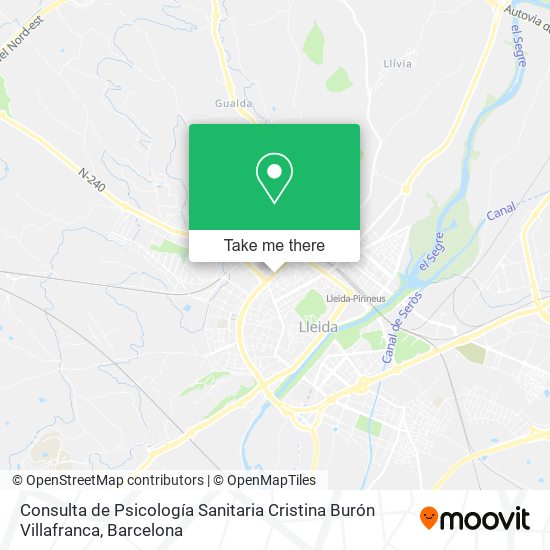 Consulta de Psicología Sanitaria Cristina Burón Villafranca map