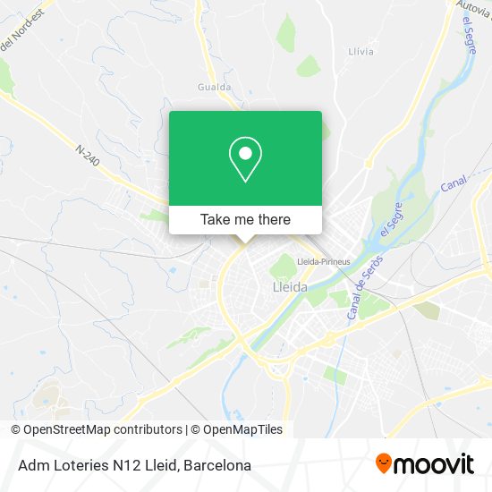 Adm Loteries N12 Lleid map