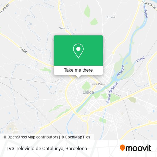 TV3 Televisio de Catalunya map
