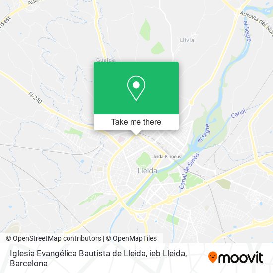 Iglesia Evangélica Bautista de Lleida, ieb Lleida map