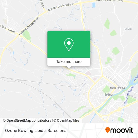 Ozone Bowling Lleida map