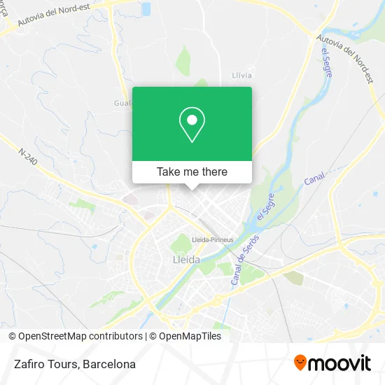 Zafiro Tours map