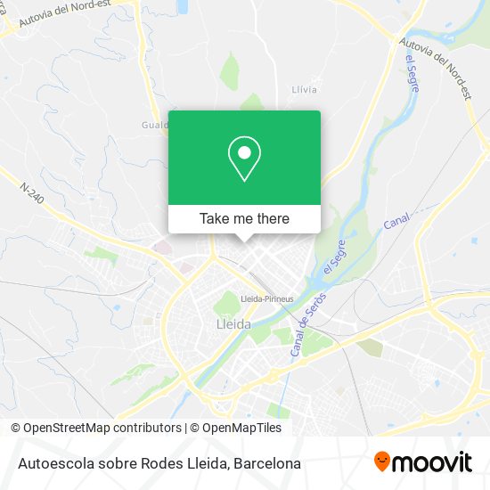 Autoescola sobre Rodes Lleida map
