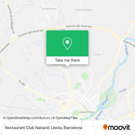 Restaurant Club Natació Lleida map