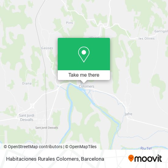 Habitaciones Rurales Colomers map