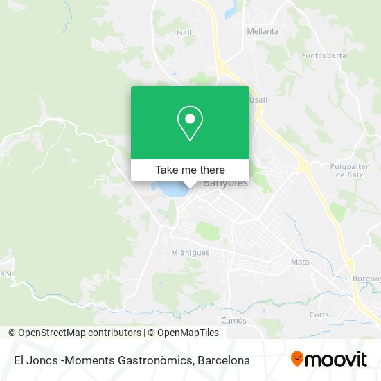 mapa El Joncs -Moments Gastronòmics