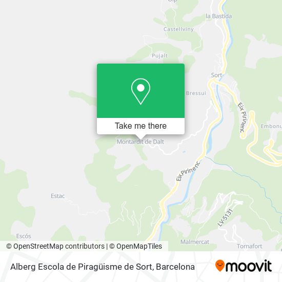 Alberg Escola de Piragüisme de Sort map