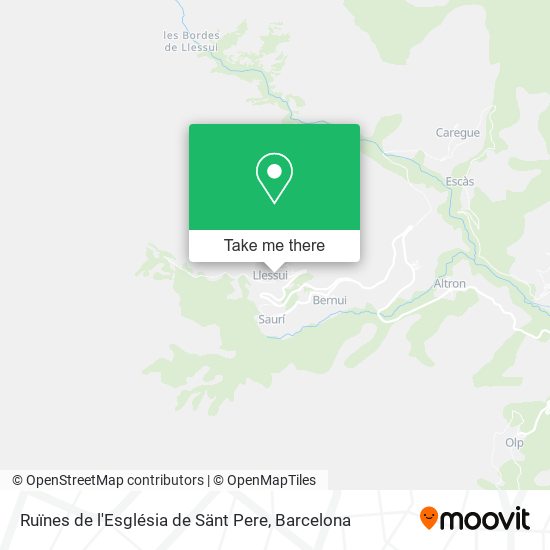 Ruïnes de l'Església de Sänt Pere map