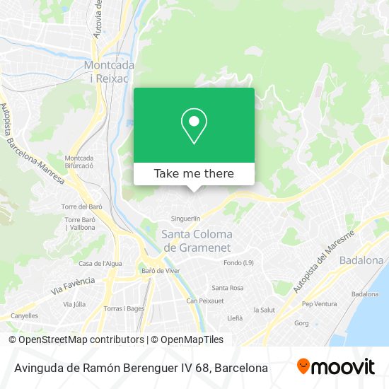 mapa Avinguda de Ramón Berenguer IV 68