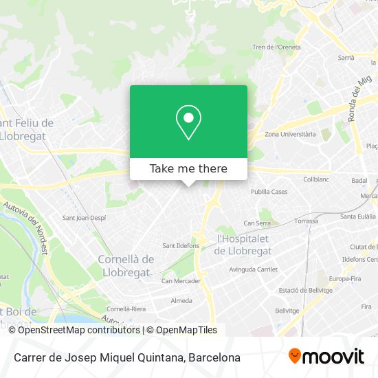 mapa Carrer de Josep Miquel Quintana