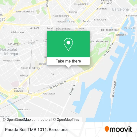 Parada Bus TMB 1011 map