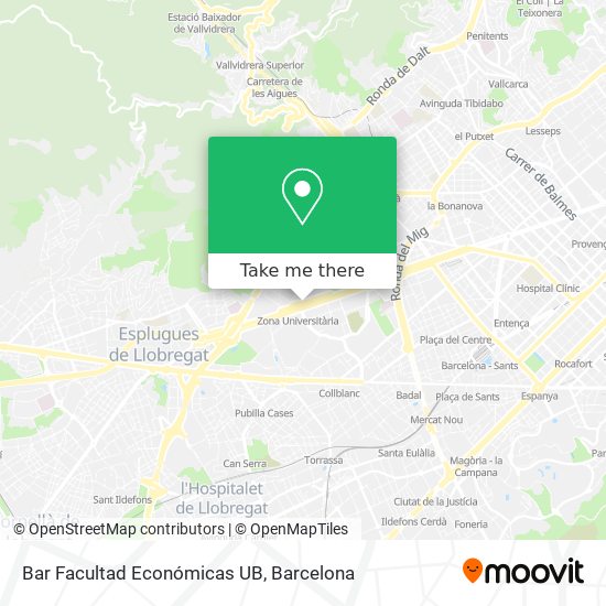 Bar Facultad Económicas UB map