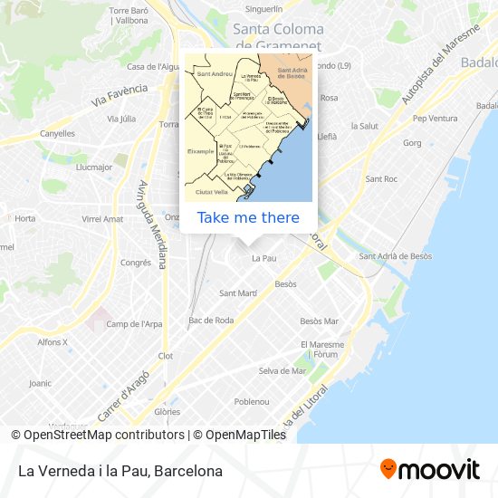 La Verneda i la Pau map