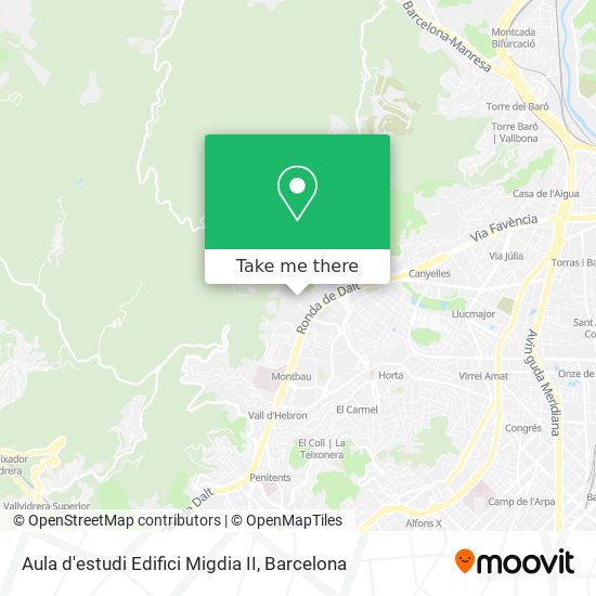 Aula d'estudi Edifici Migdia II map