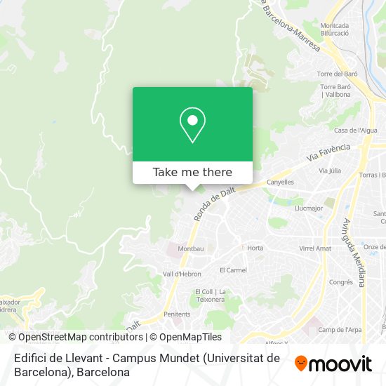 Edifici de Llevant - Campus Mundet (Universitat de Barcelona) map