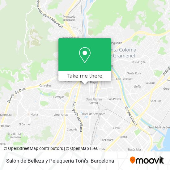Salón de Belleza y Peluquería Toñi's map