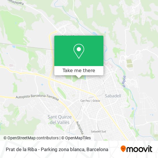 Prat de la Riba - Parking zona blanca map