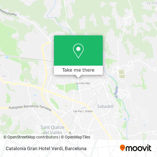mapa Catalonia Gran Hotel Verdi