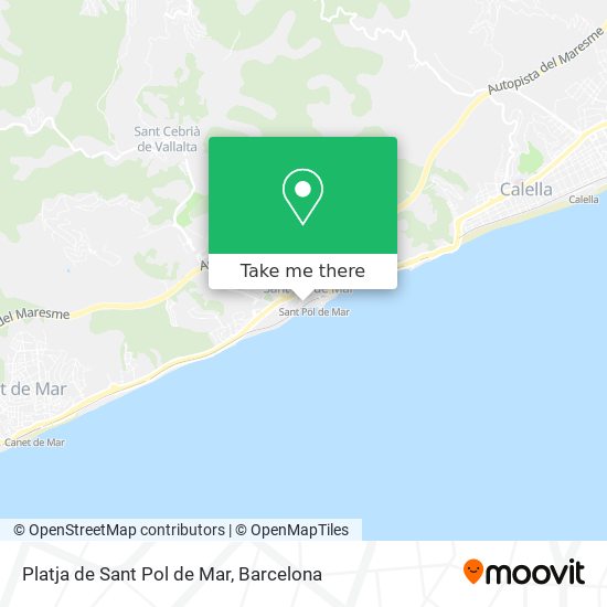 Platja de Sant Pol de Mar map