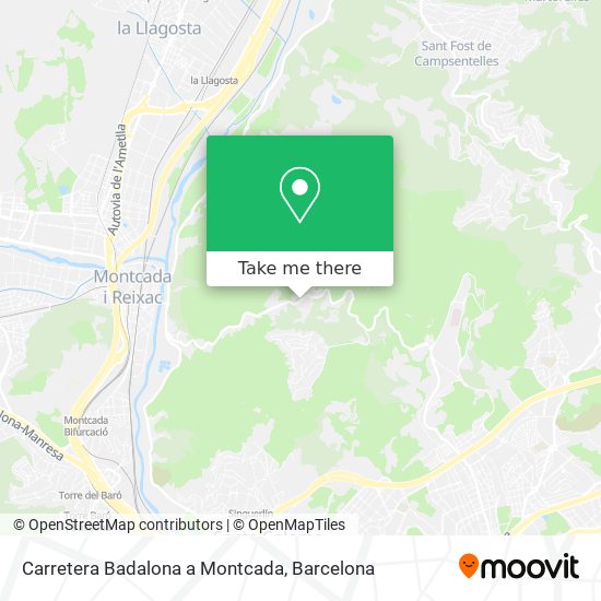 Carretera Badalona a Montcada map