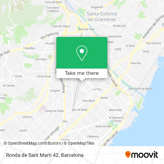 Ronda de Sant Martí 42 map