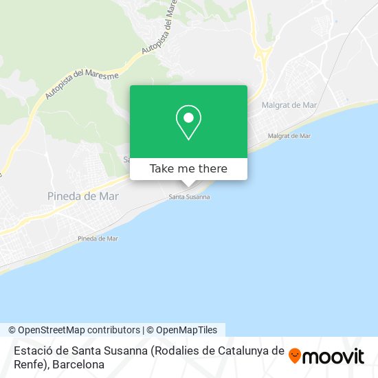 Estació de Santa Susanna (Rodalies de Catalunya de Renfe) map