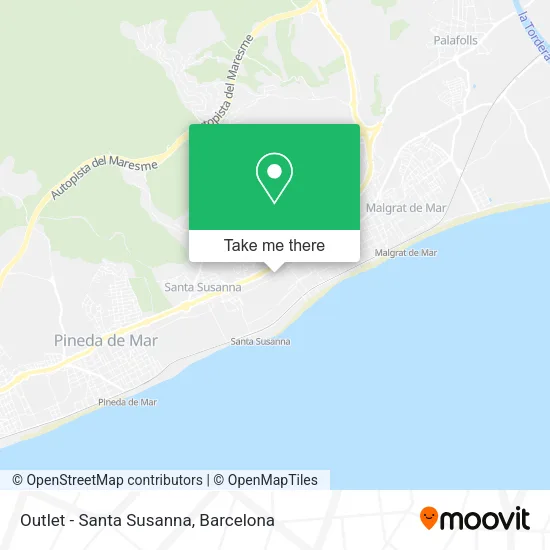 Outlet - Santa Susanna map