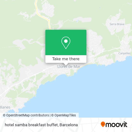 hotel samba breakfast buffet map