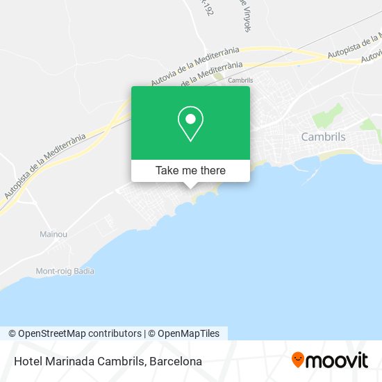 Hotel Marinada Cambrils map