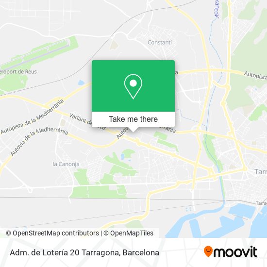 Adm. de Lotería 20 Tarragona map