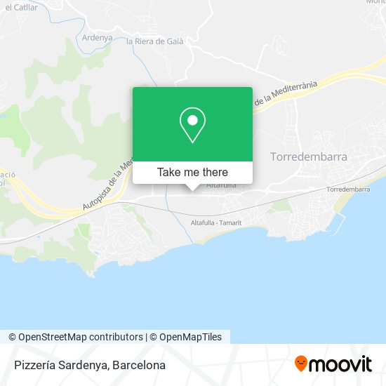 Pizzería Sardenya map