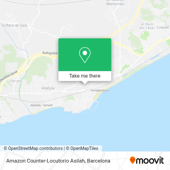 Amazon Counter-Locutorio Asilah map