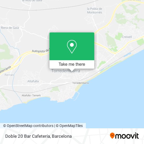 Doble 20 Bar Cafetería map