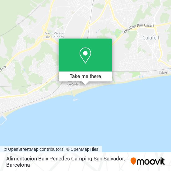 Alimentación Baix Penedes Camping San Salvador map