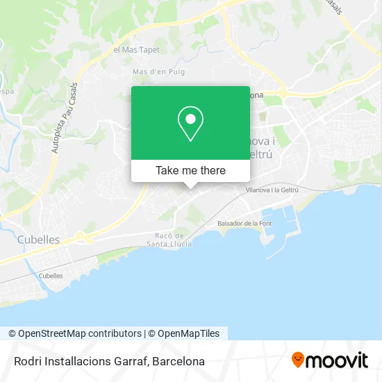 Rodri Installacions Garraf map