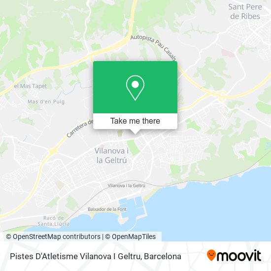 Pistes D'Atletisme Vilanova I Geltru map