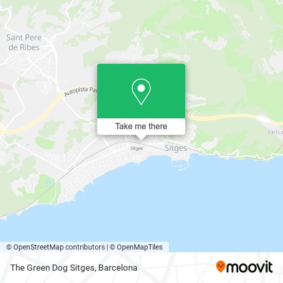 mapa The Green Dog Sitges