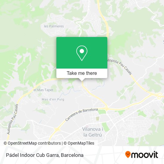 Pádel Indoor Cub Garra map