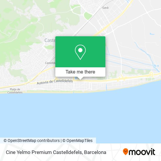 mapa Cine Yelmo Premium Castelldefels